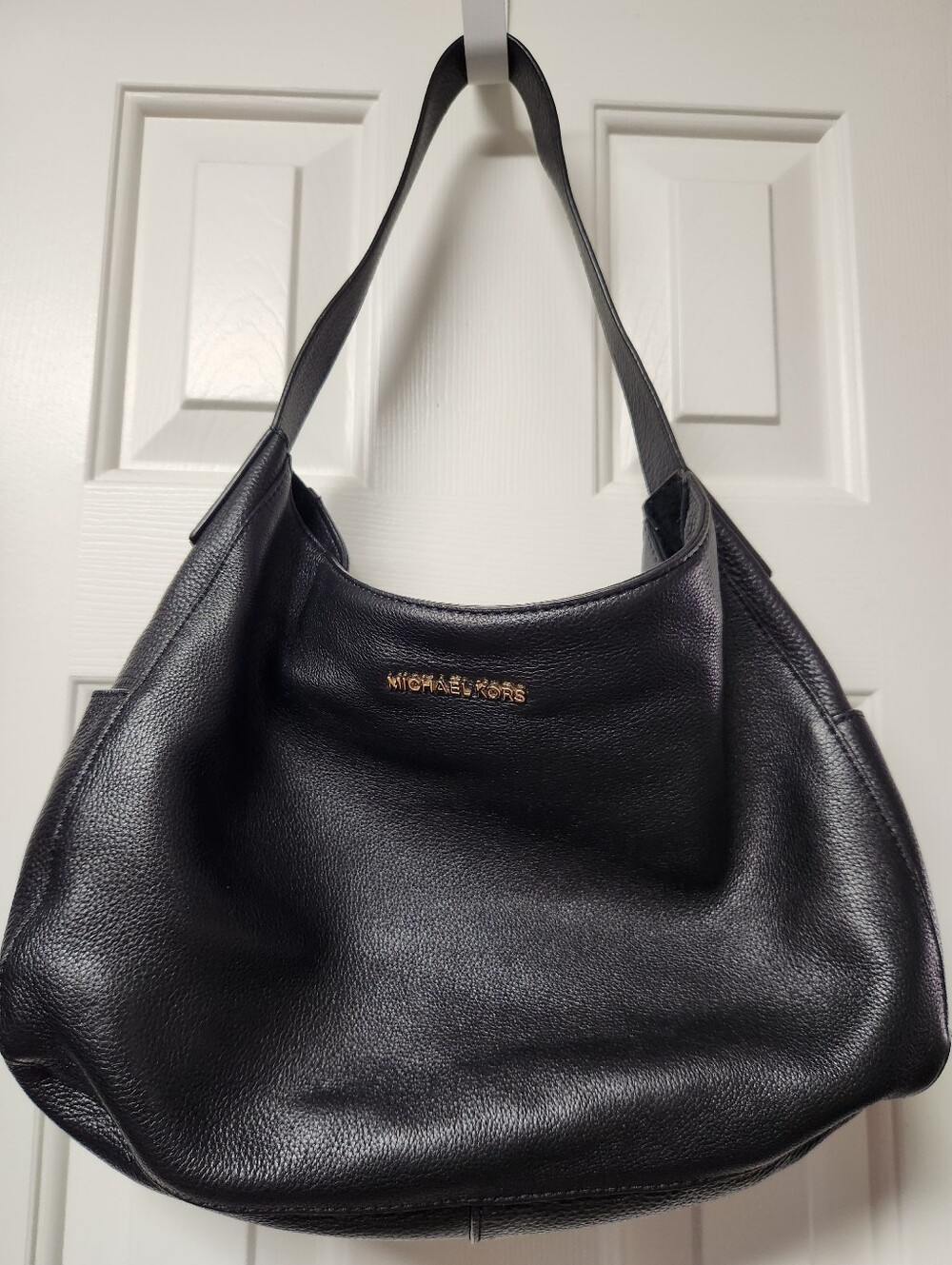 Michael Kors Black Leather Tote Interior with Suede Lining